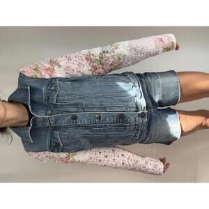 Quilted Jean jacket Lou & Grey upcycle small